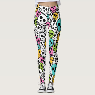 Spooky Döskallars Halloween Leggings