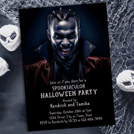 Spooky Dracula Halloween Costume Party Inbjudningar