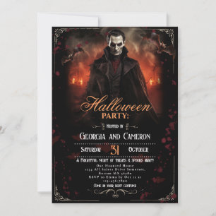 Spooky Dracula Halloween fest Inbjudningar
