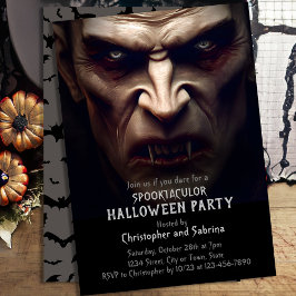 Spooky Dracula Halloween fest Inbjudningar