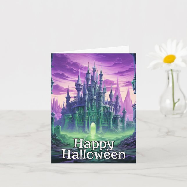 Spooky Dreadful Haunful House | HAPPY HALLOWEEN Kort (Liten växt)