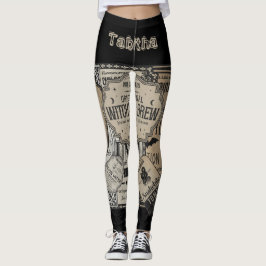 Spooky Drinks Labels Halloween, Witch-guiden Leggings