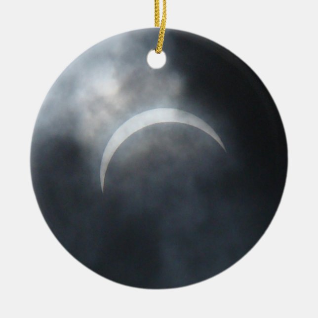 Spooky Eclipse Storm Clouds 2017 Julgransprydnad Keramik (Framsidan)