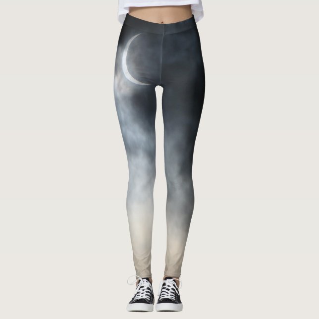 Spooky Eclipse Storm Clouds 2017 Leggings (Framsida)