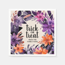 Spooky Elegance Halloween Blommigt Wand Collection Pappersservett