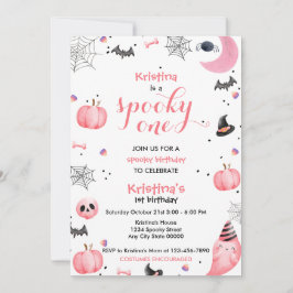 Spooky En Rosa på födelsedagen Ghost Inbjudningar