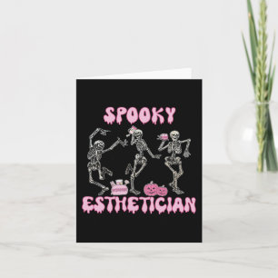 Spooky Esthetician Halloween Skeleton Skin Therapi Kort