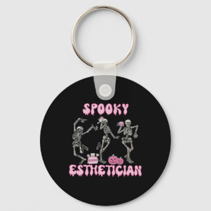 Spooky Esthetician Halloween Skeleton Skin Therapi Nyckelring