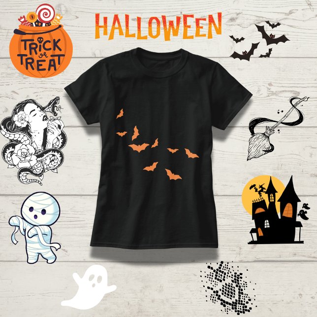 Spooky Family Fladdermus Halloween T Shirt (Skapare uppladdad)