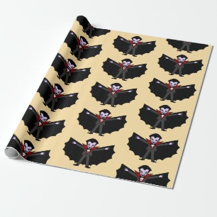 Spooky Fånig lustig Tecknad Dracula Vampire Presentpapper