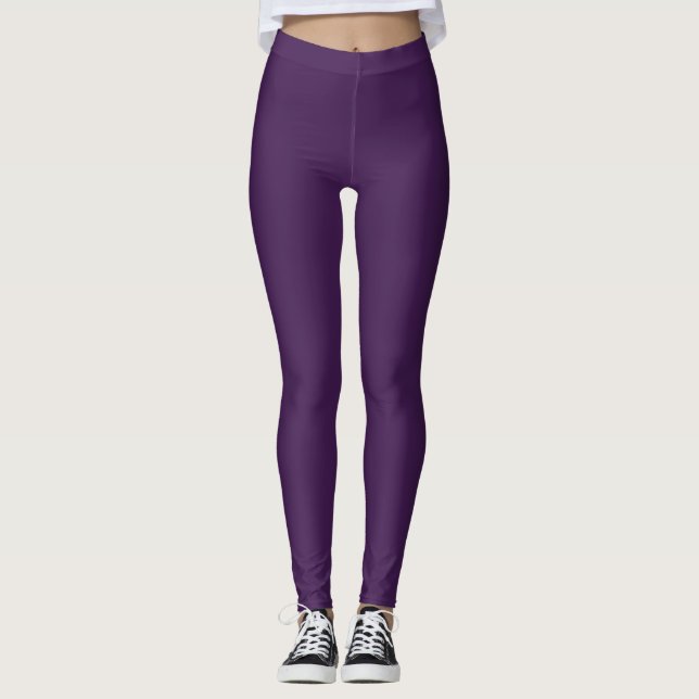 Spooky Färg - Deep Lila Leggings (Framsida)