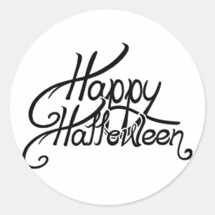 Spooky Festive Happy halloween Runt Klistermärke