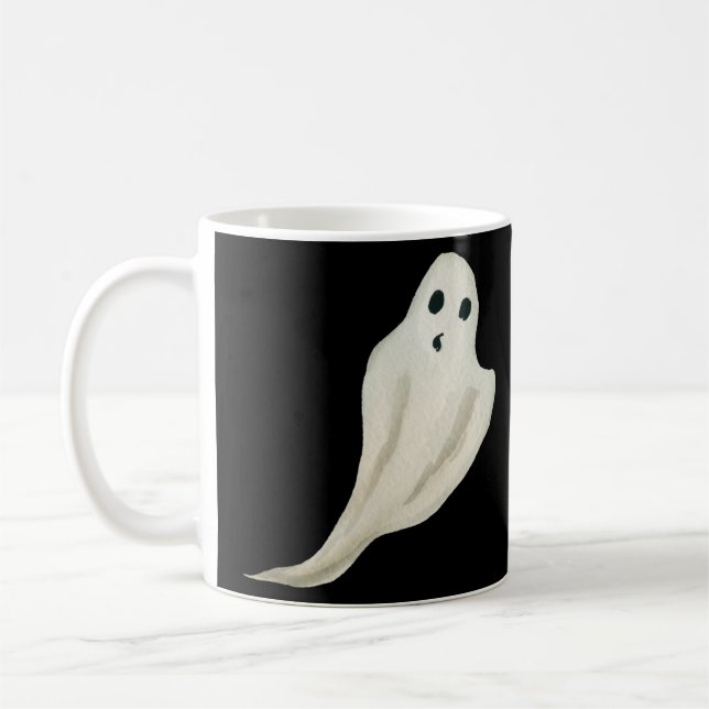 Spooky Firefighter Halloween Black Tee Kaffemugg (Vänster)