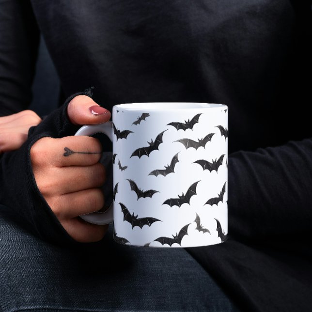 Spooky Fladdermöss Halloween Kaffemugg (Skapare uppladdad)