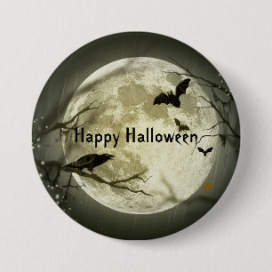 Spooky Fladdermöss Halloween Knapp