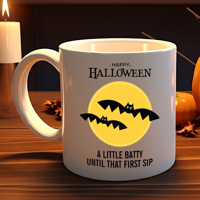 Spooky Fladdermus Anpassade Halloween Kaffemugg (Skapare uppladdad)