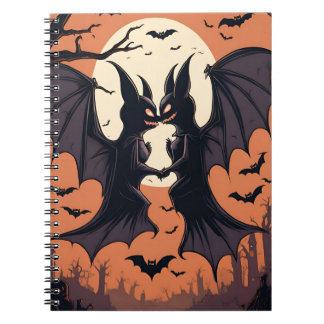 Spooky Fladdermus Halloween-bärbar dator - gotiskt Anteckningsbok