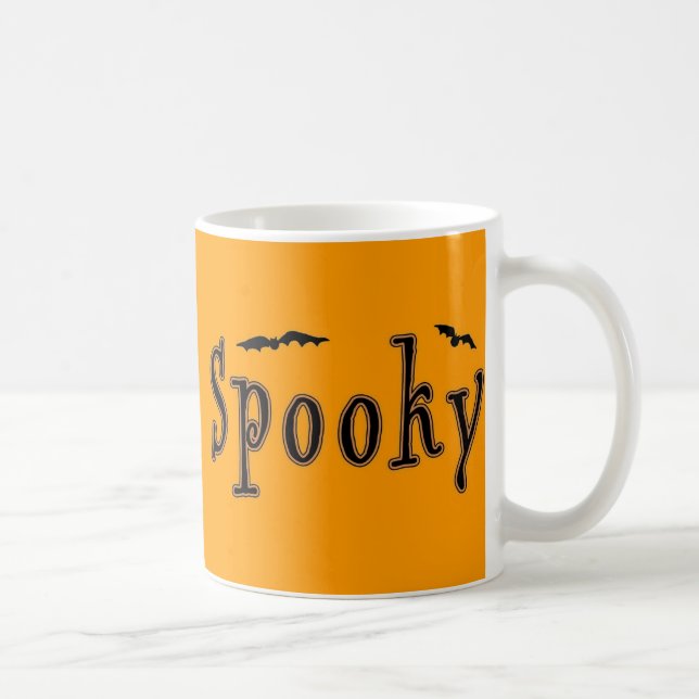 Spooky Fladdermus Halloween Design Design Kaffemugg (Höger)