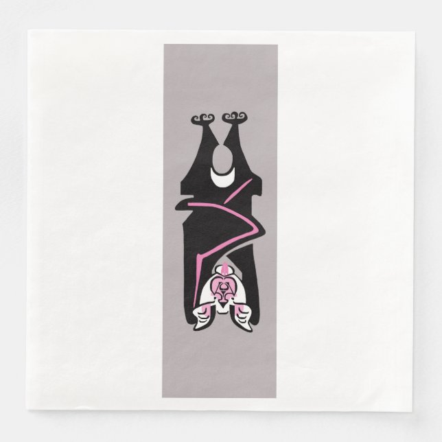 Spooky FLADDERMUS - Halloween Pappersservett (Framsida)