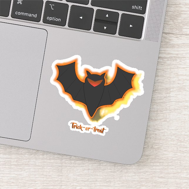 Spooky Fladdermus Halloween Vinyl Sticker Klistermärken (Detalj)