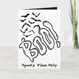 Spooky Fladdermus och BOO Degien Halloween Card Kort