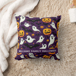 Spooky Fladdermus Pumpkin Boo Halloween Mönster Li Kudde