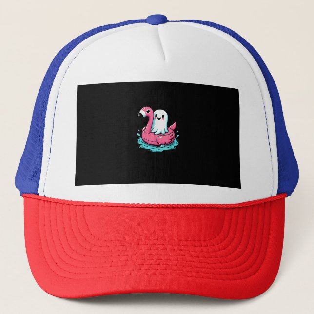 Spooky Flamingo Funny Spooky Summer Summerween Keps (Framsida)