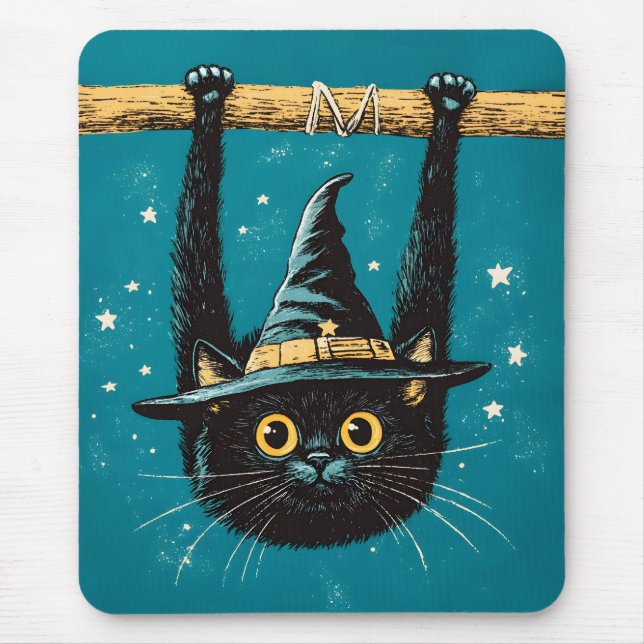 Spooky Flies Black Cat Witch Musmatta (Framsidan)