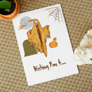 Spooky Flirty Skeleton Booty Joke Funny Halloween Vykort