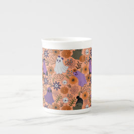 Spooky floral benporslin mugg