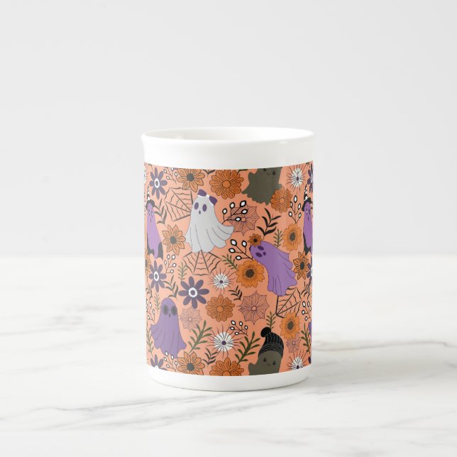 Spooky floral benporslin mugg (Framsidan)