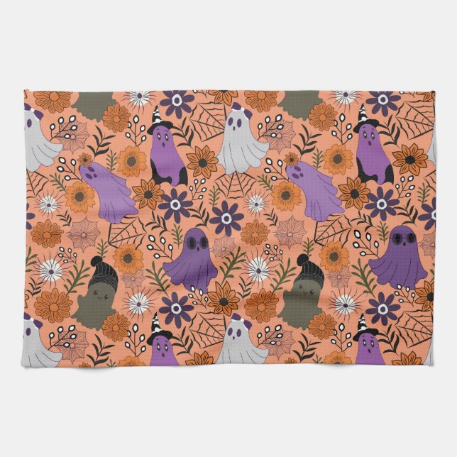 Spooky floral kökshandduk (Horisontell)