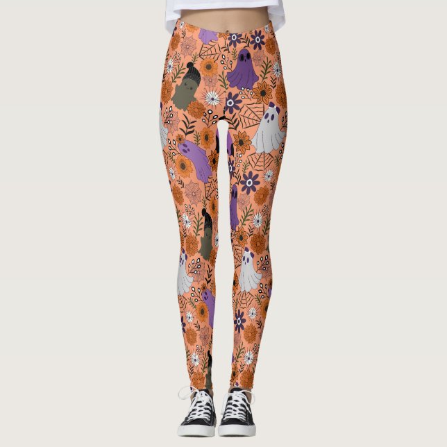 Spooky floral leggings (Framsida)