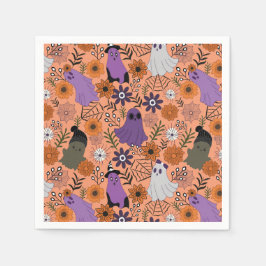 Spooky floral pappersservett