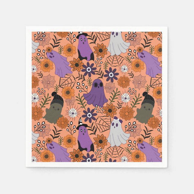 Spooky floral pappersservett (Framsidan)