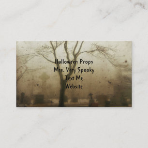 Spooky Fog Graveyard Visitkort