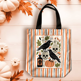 Spooky Folk Art Festive Halloween Tygkasse