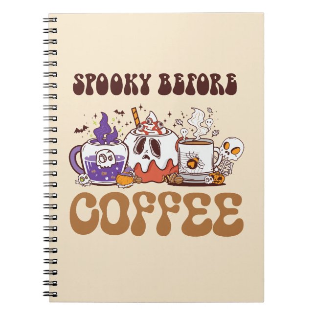 Spooky före kaffe anteckningsbok (Framsidan)