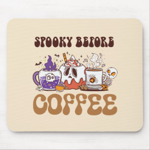 Spooky före kaffe musmatta