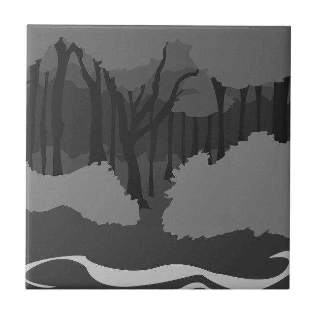Spooky Forest Kakelplatta (Framsidan)