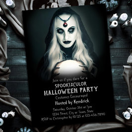Spooky Fortune Teller Halloween Costume Party Inbjudningar