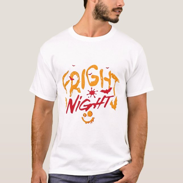 Spooky Fright Night Halloween T Shirt (Framsida)
