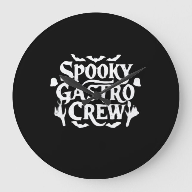 Spooky Gastro Crew Gastro Nurse Halloween Classic Stor Klocka (Framsida)