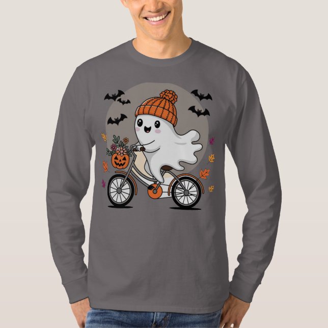 Spooky Ghoety Ride Shirt - Långärmad T Shirt (Framsida)