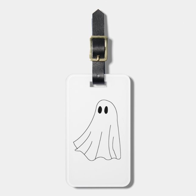 Spooky Ghost Bagagebricka (Vertikal Framsida)