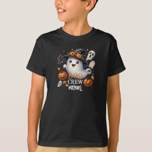 Spooky Ghost Boo Crew Halloween T Shirt