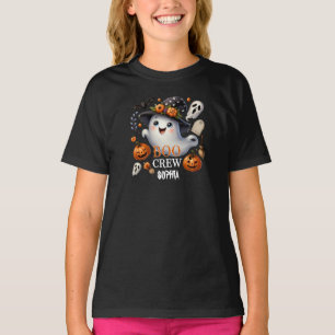 Spooky Ghost Boo Crew Halloween T Shirt
