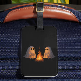 Spooky Ghost Campfire Night Forest Art - Halloween Bagagebricka