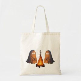Spooky Ghost Campfire Night Forest Art - Halloween Tygkasse