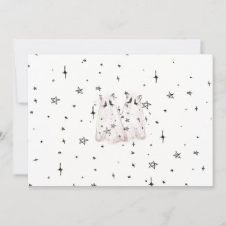 Spooky Ghost Cat Card "Punk Stars" Inbjudningar
